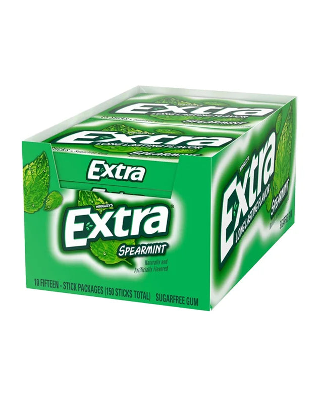 Extra Gum Spearmint Chewing Gum - Pack of 10 - 15 stk image 0