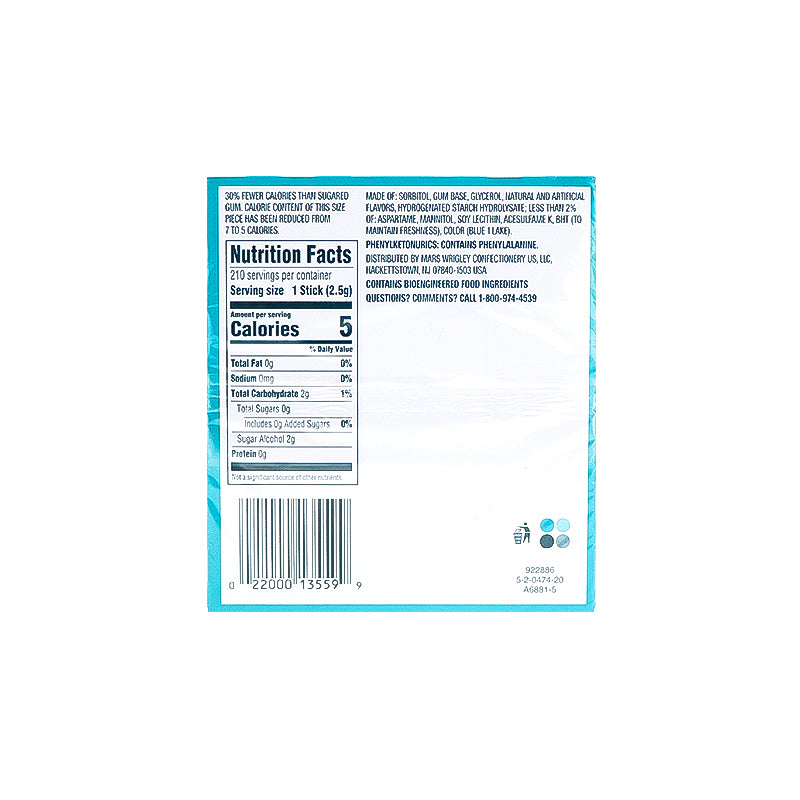 Wrigley's Extra Polar Ice Sugar Free Chewing Gum (Pack of 6) - 35 Stick image 2