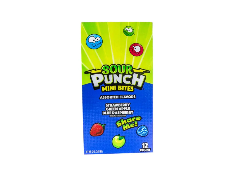 Sour Punch Straw King Size Assorted Bites 12 Count - 3.5 oz image 0