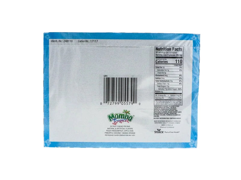 Mamba King Size Tropics Fruit Chews 24 Count - 3.73 oz image 2