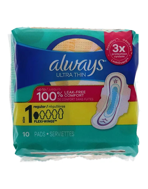 Always Ultra Thin Regular Pads (Pack of 10) image 0