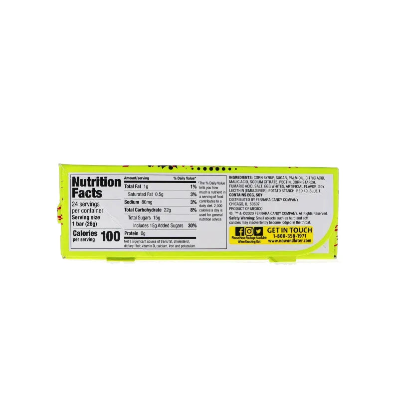 Now Later Changemakers Bars Xtreme Sour Cherry Count 24 - 6 Pieces image 2