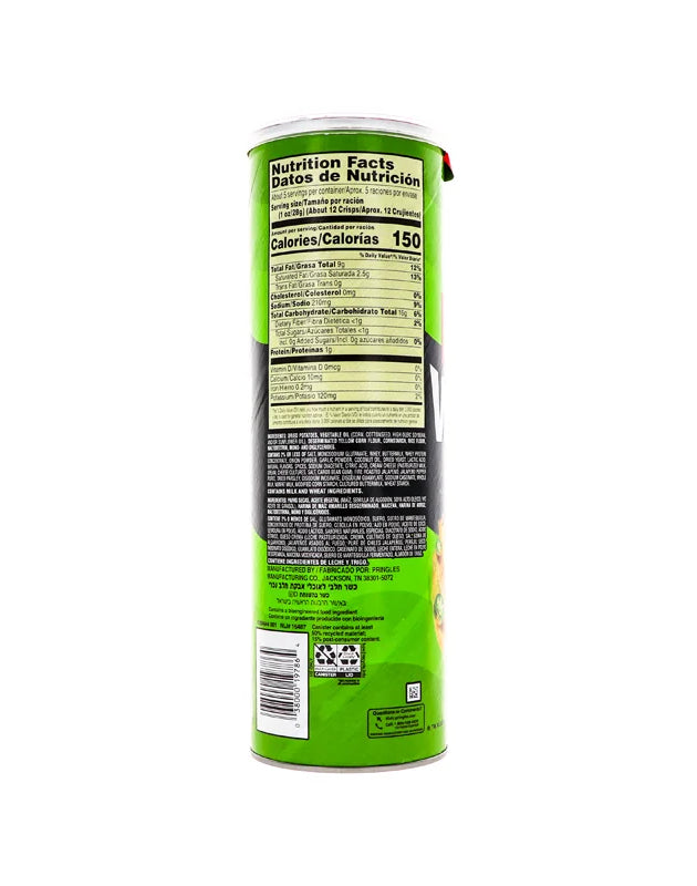 Pringles Wavy Large Fire Roasted Jalapeno Potato Crisps - 4.8 oz image 0