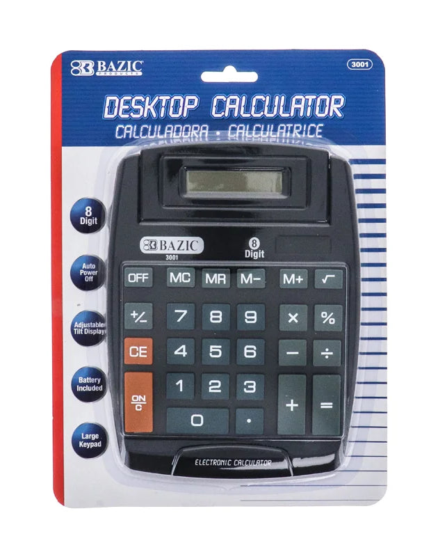 8 Digit Desktop Calculator Each image 0