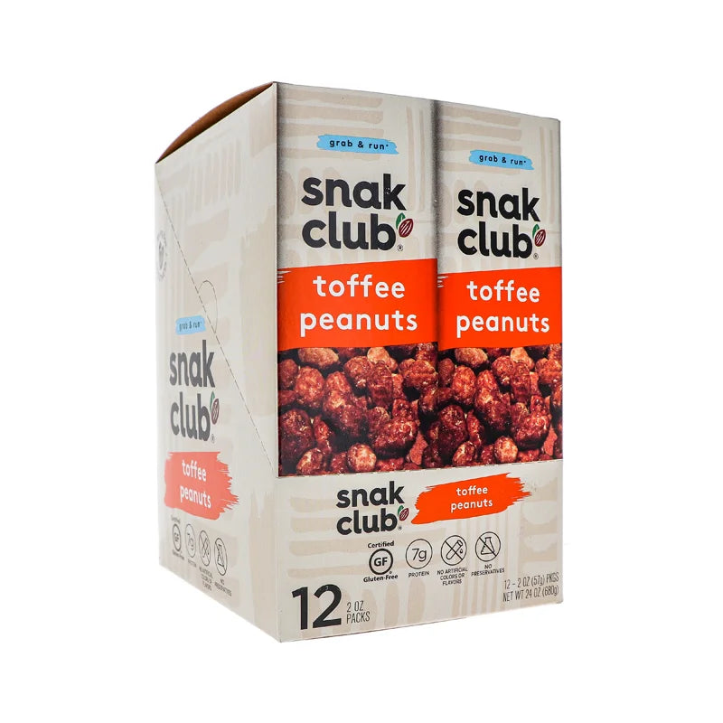 Snak Club Tube Toffee Peanuts 12 Count - 2 oz image 1