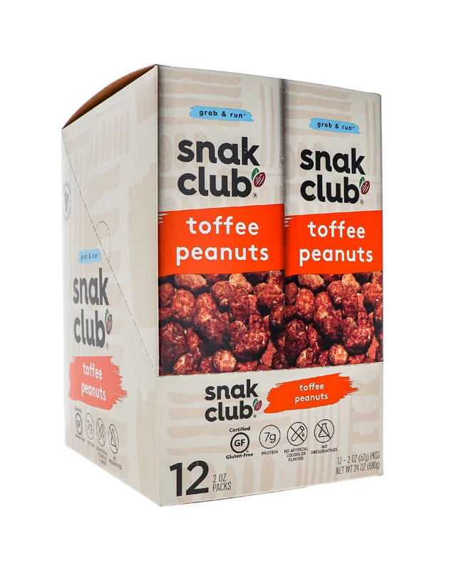 Snak Club Tube Toffee Peanuts 12 Count - 2 oz image 0