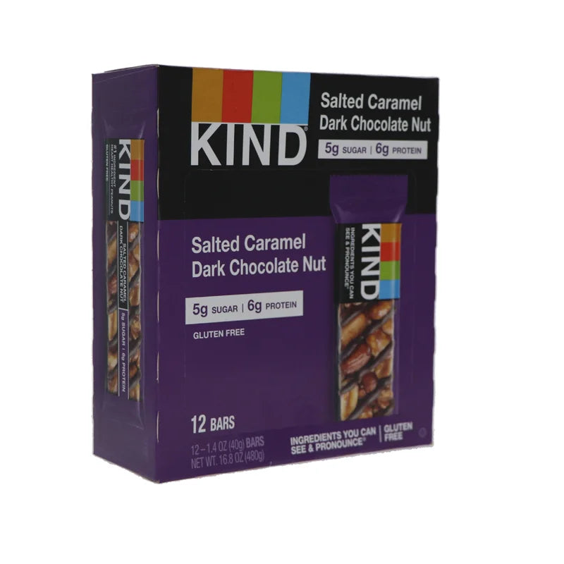 Kind Fruit & Nut Dark Salted Caramel Dark Chocolate Nut 12 Count - 1.4 oz image 1