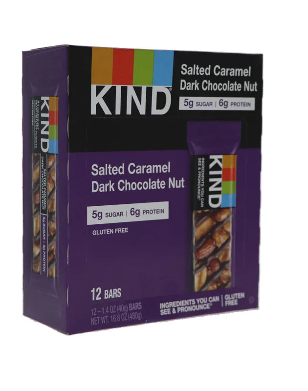 Kind Fruit & Nut Dark Salted Caramel Dark Chocolate Nut 12 Count - 1.4 oz image 0