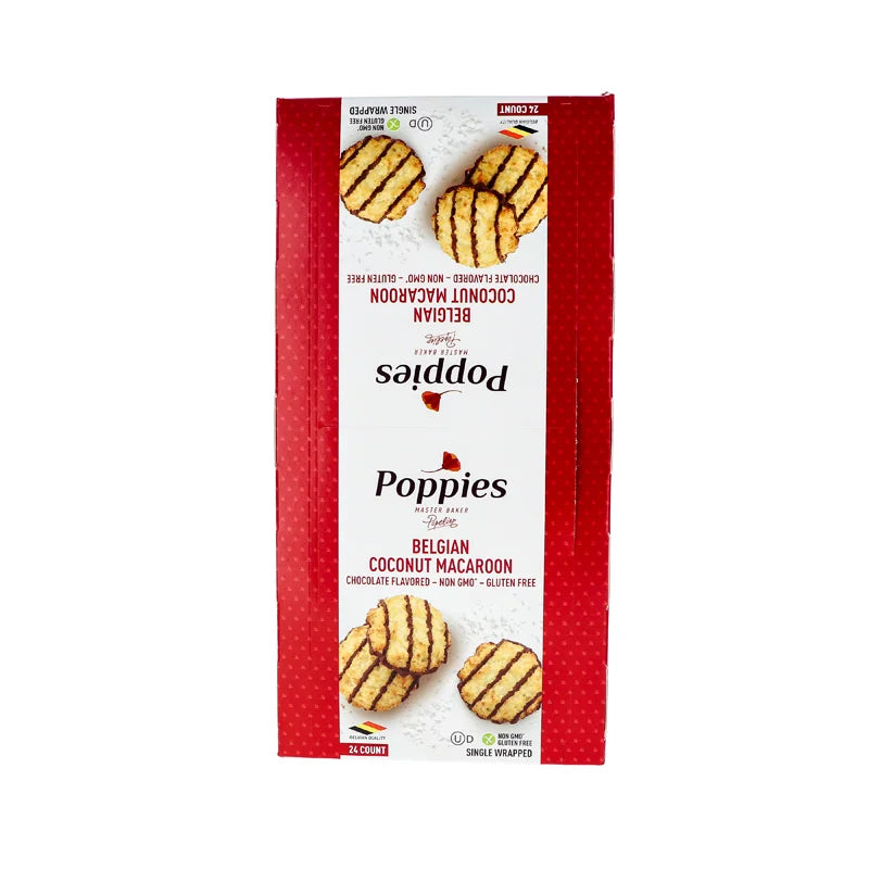 Poppies Belgium Gluten Free Coconut Macaroon 24 Count - 1.4 oz image 0