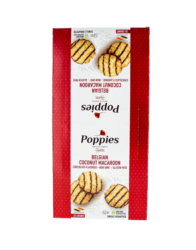 Poppies Belgium Gluten Free Coconut Macaroon 24 Count - 1.4 oz image 0