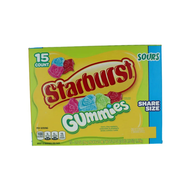 Starburst Sours Gummies Candy 15 Count - 3.5 oz image 0